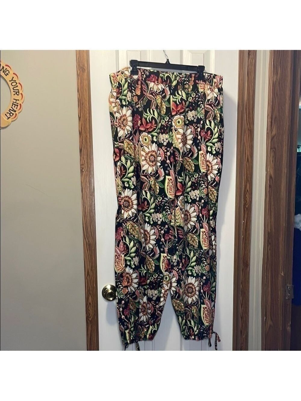 SHEIN Floral Print Pants - Multicolor Jogger Ties NWOT